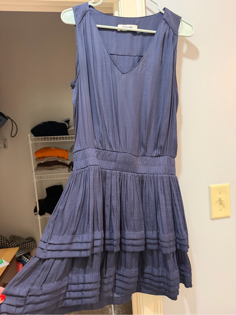 Do+Be Sleeveless Tiered Navy Dress